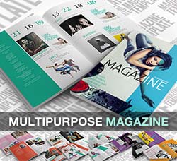 indesign模板－商业杂志(通用型)：Multipurpose Magazine InDesign Template